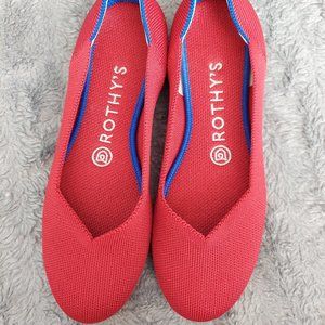 Rothy's Red Round Toe Flat